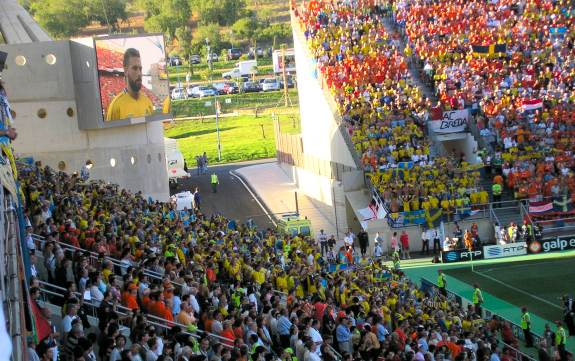 Estádio Algarve Faro - Hauptfanblöcke Schweden